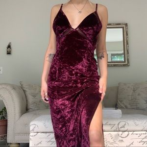 Free People velvet maxi dress
